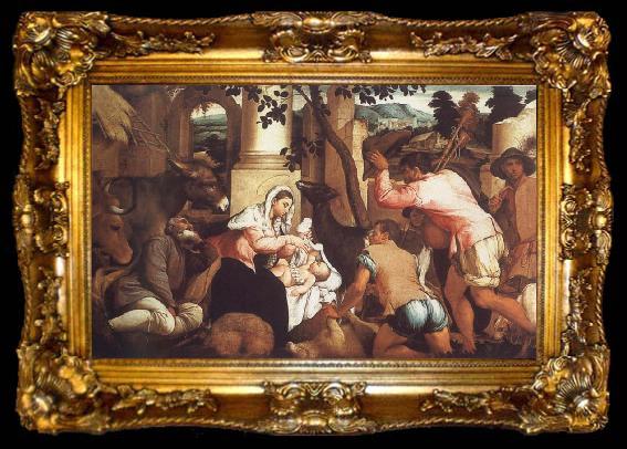 framed  Jacopo Bassano The Adoration of the Shepherds, ta009-2
